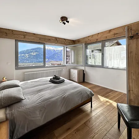 Modern For 8 Near Crans-montana - Terrace - Fireplace * 朗斯