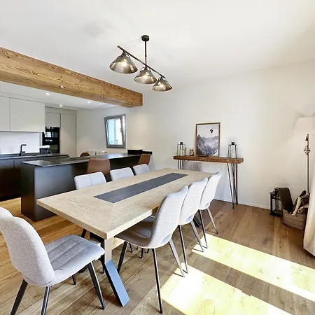 Modern For 8 Near Crans-montana - Terrace - Fireplace