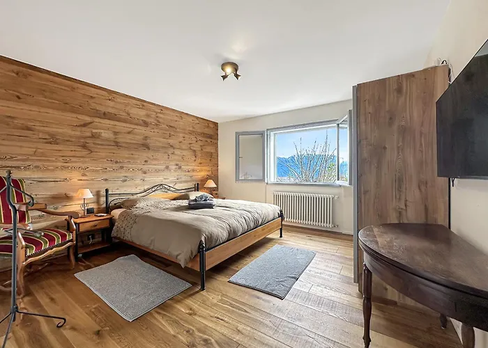Modern For 8 Near Crans-montana - Terrace - Fireplace شاليه *